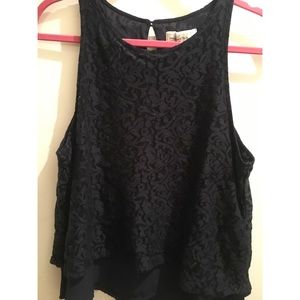 Abercrombie & Fitch Hi Lo Lace Tank Top